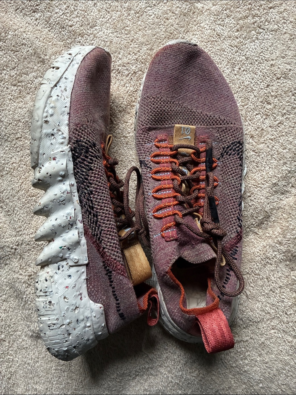 Nike 8.5 Men's Rust Space Hippie Sneakers